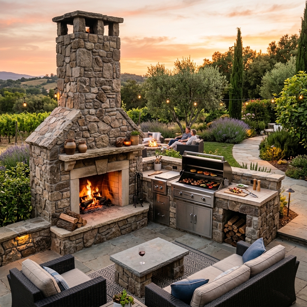 Bahçe Barbekü ve Şömine